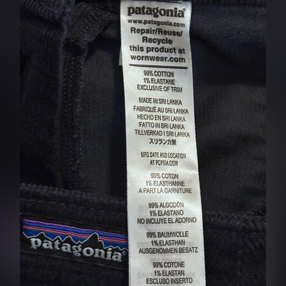 Patagonia Stand Up Cropped Corduroy Women’s Overalls Black Size 6 - Picture 11 of 13